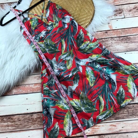 NEW zara leaf‎ printed mini dress - Picture 3 of 5